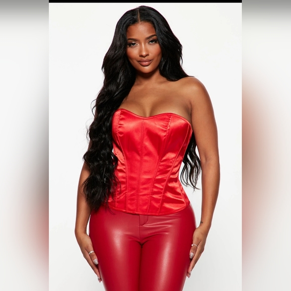 ‼️SOLD‼️Red Costume Corset Top - Picture 2 of 6